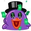 Duck Purple emoji 🤑