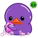 Duck Purple emoji 🦠