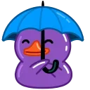 Duck Purple emoji ☔️