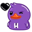 Duck Purple emoji 💜