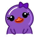 Эмодзи Duck Purple 🎀