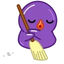 Эмодзи Duck Purple 🧹