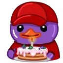 Duck Purple emoji 🎂