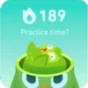 Эмодзи телеграм Duolingo going wild 💀