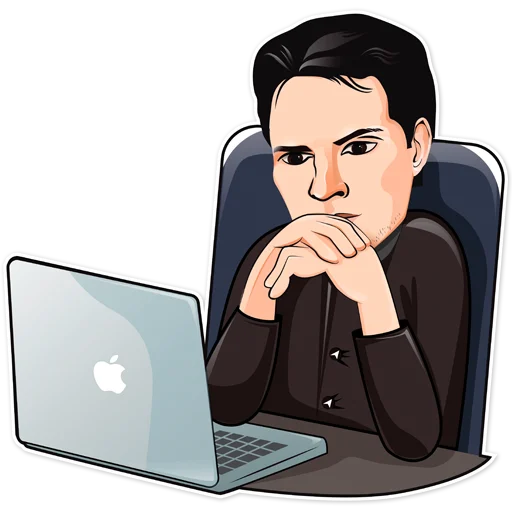 Стікер Telegram «Pavel Durov» 💻