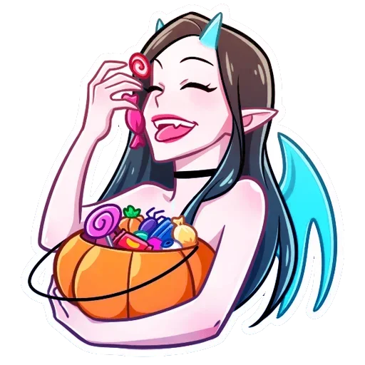 Telegram Sticker «Дьяволица Даниэла» 🍭