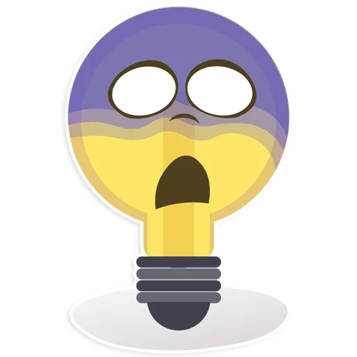 Telegram stiker «Лампочка» 😨