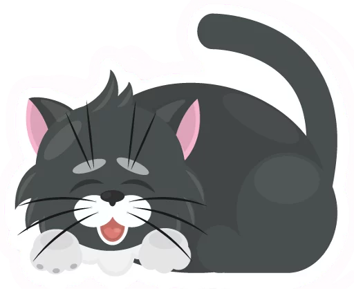 Dark Cat emoji 😌