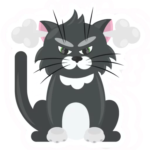 Dark Cat emoji 😡