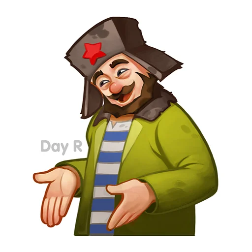 Telegram stiker «Day R survival rus» 🖖