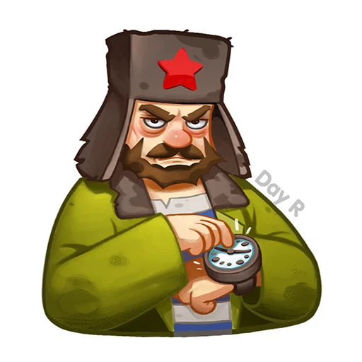 Telegram stiker «Day R survival rus» ⏰