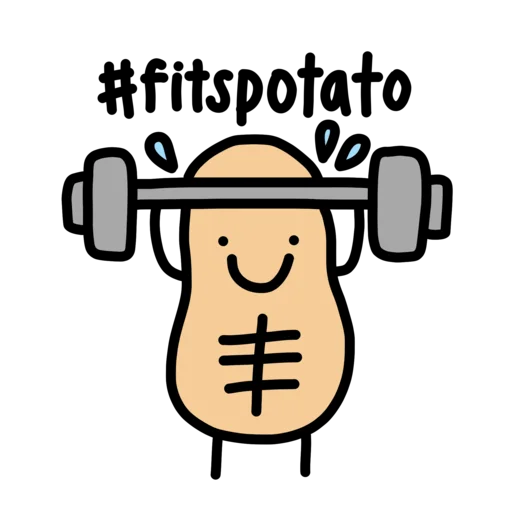doodlingpotatoes 🥔 emoji 🏋‍♂