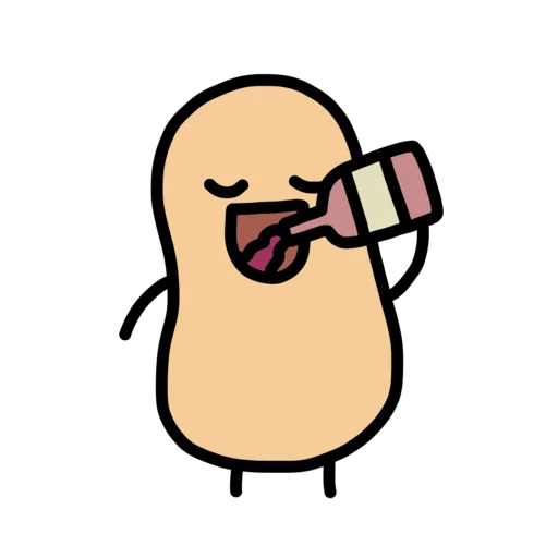 doodlingpotatoes 🥔 emoji 🍾
