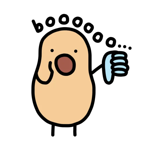 doodlingpotatoes 🥔 stiker 👎