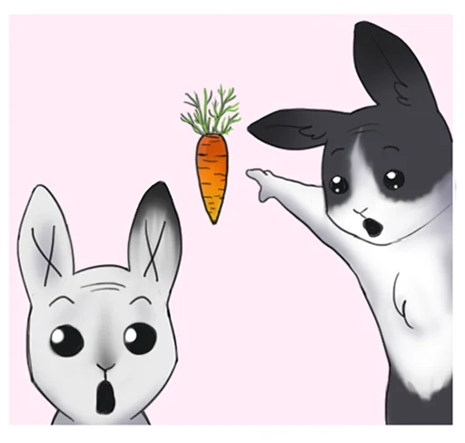 weird bunny emoji 😯