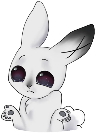 weird bunny emoji ☹️