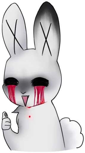 weird bunny sticker 🫠