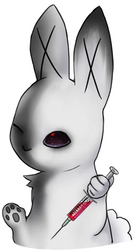Стикер Telegram «weird bunny» 👹