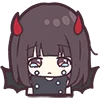 Емодзі телеграм Devilish Menhera-chan