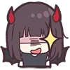 Telegram emoji «Devilish Menhera-chan» 😈