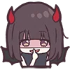 Devilish Menhera-chan emoji 🤫