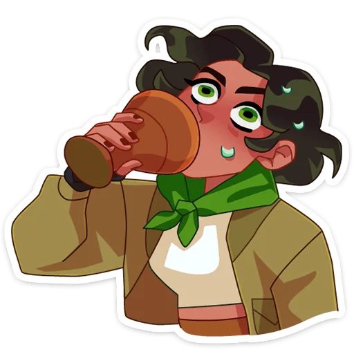 Telegram Sticker «Диана Бонс» ☕️