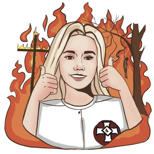 KKK Girl emoji 👨‍👩‍👦