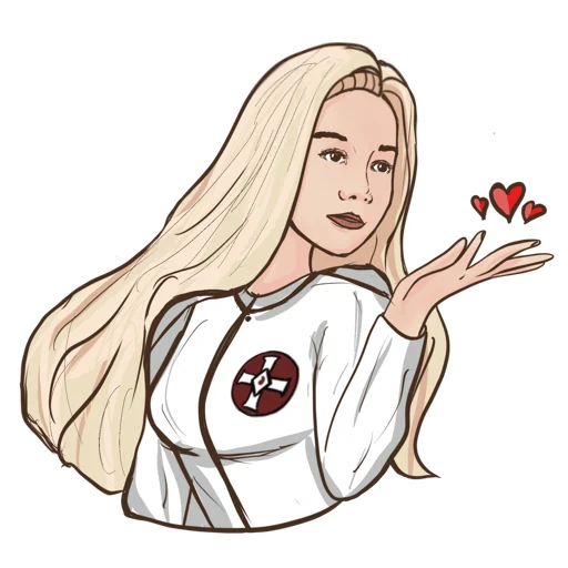 Telegram Sticker «KKK Girl» 😈
