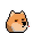 8Bit Doge Animated emoji 🚬
