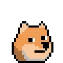 8Bit Doge Animated emoji ⬆️