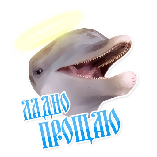 Стикер Telegram «Дельфин под спайсом» 