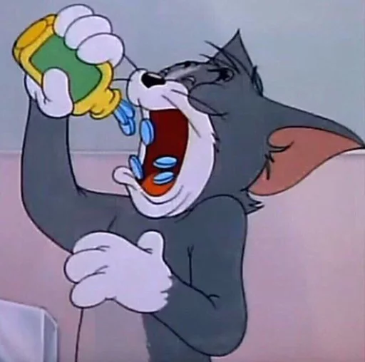 Telegram stiker «dope Tom & Jerry» 😭