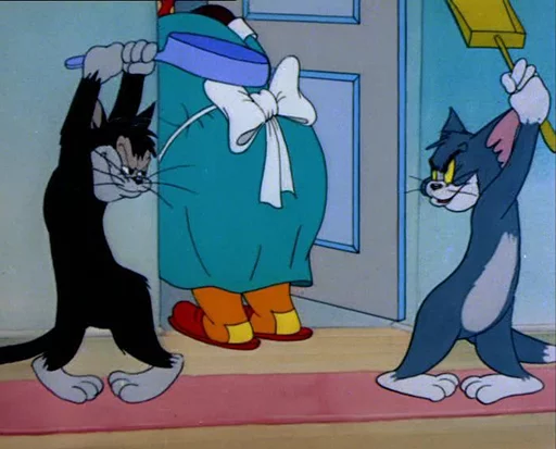 Telegram stiker «dope Tom & Jerry» 😈
