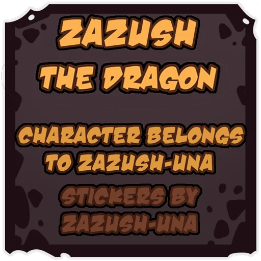 Zazush the dragon stiker ✍️