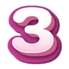 Purple font emoji 3⃣