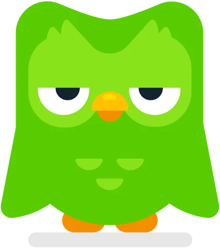 Duolingo sticker 😒