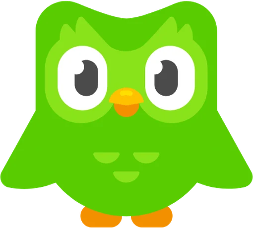 Telegram stiker «Duolingo» ☺️