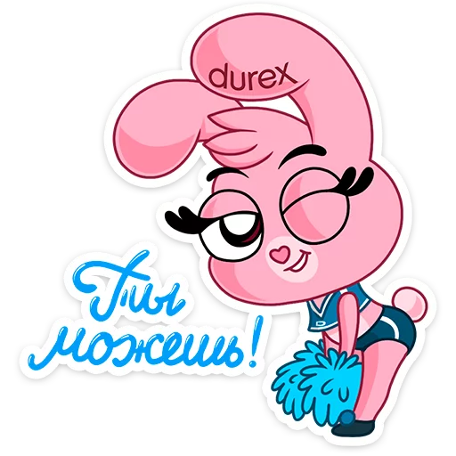 Стикер Telegram «Кролики Durex» 😉