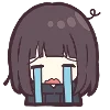 Емодзі Menhera-chan. Emoji  😭