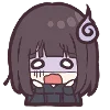 Емодзі Menhera-chan. Emoji  😱