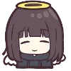Емодзі Menhera-chan. Emoji  😇