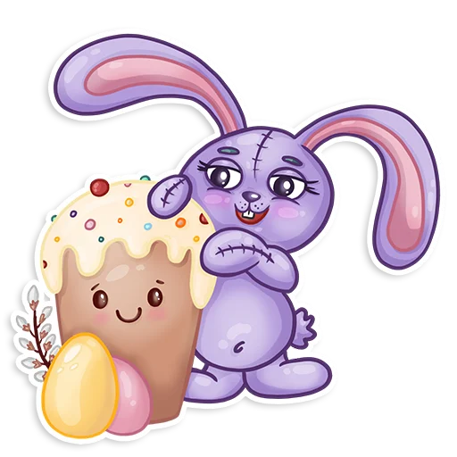 Easter Rabbit Toy stiker ☕️