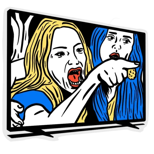 Telegram Sticker «Ешь Молись Кодируй» 😱