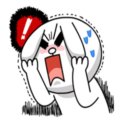 Edition Mad Angry Line sticker 😫