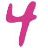 Telegram emojisi «Розовый шрифт» 4⃣