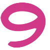 Розовый шрифт emoji 9⃣