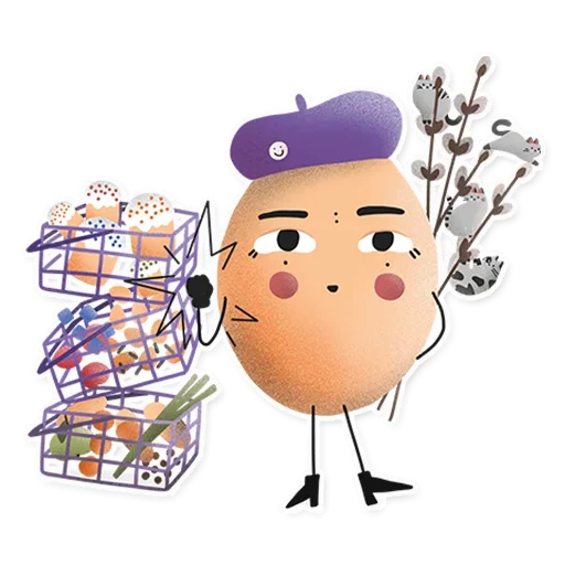 Яйца на Пасху sticker 😺