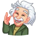 Telegram emoji Einstein