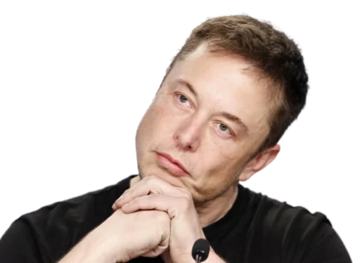 Стикер Elon Musk  🤔