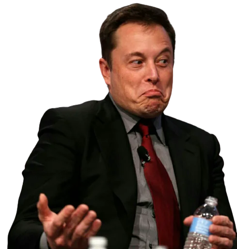 Стикер Telegram «Elon Musk» 🤷‍♂